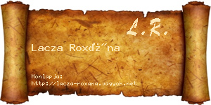 Lacza Roxána névjegykártya