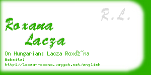 roxana lacza business card